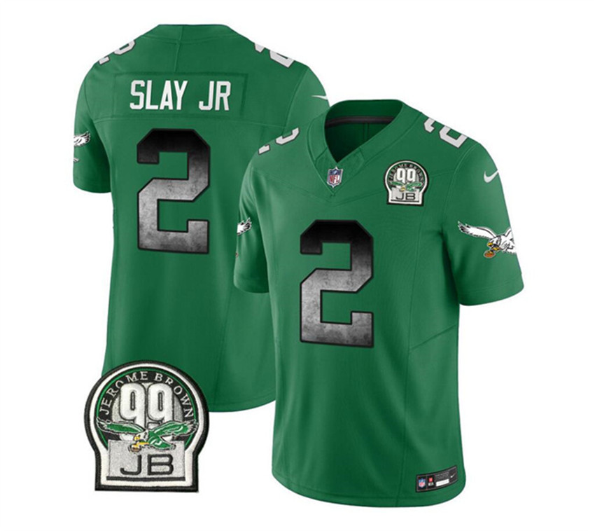 Men's Green Philadelphia Eagles #2 Darius Slay JR 2023 F.U.S.E. Throwback Vapor Untouchable Limited Stitched Football Jersey