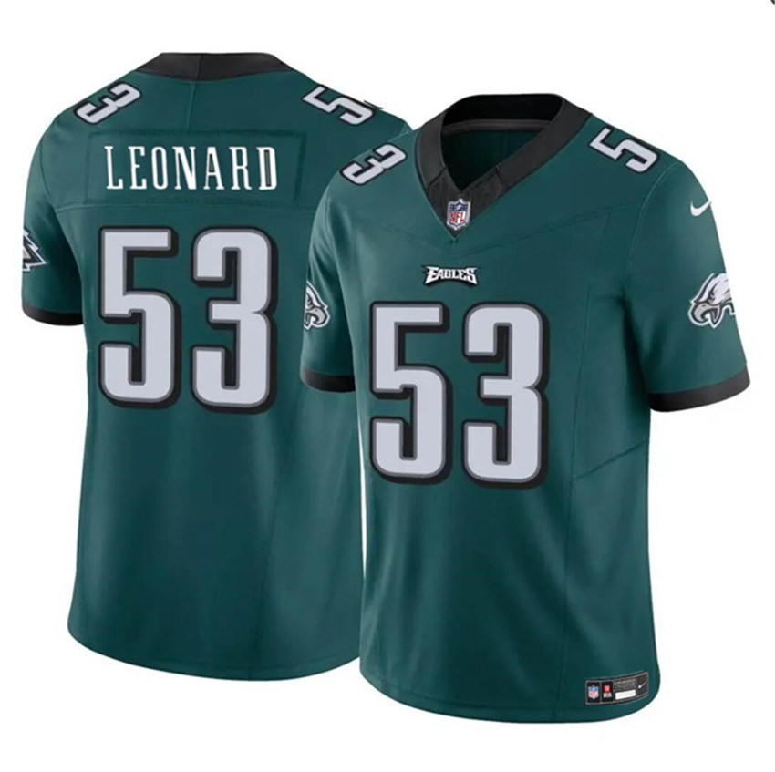 Men's Green Philadelphia Eagles #53 Shaquille Leonard 2023 F.U.S.E. Throwback Vapor Untouchable Limited Stitched Football Jersey