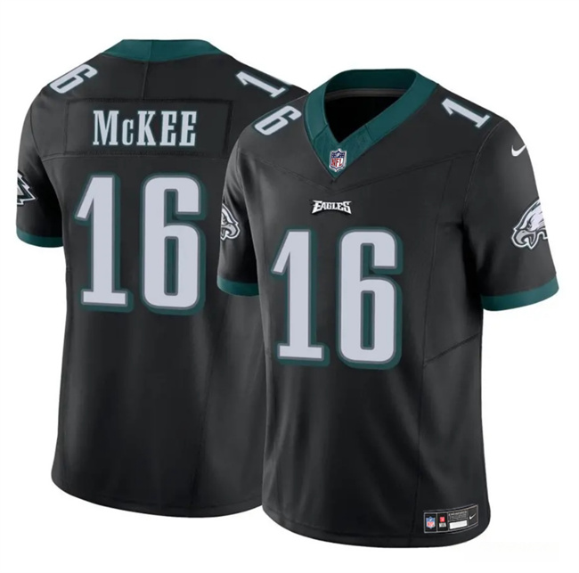 Men's Black Philadelphia Eagles #16 Tanner McKee F.U.S.E. Vapor Untouchable Limited Stitched Football Jersey