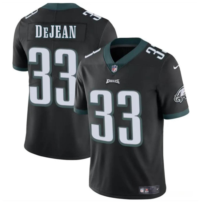 Men's Black Philadelphia Eagles #33 Cooper DeJean 2024 Draft Vapor Untouchable Limited Stitched Football Jersey