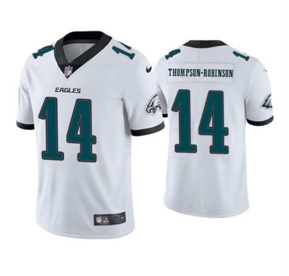 Men's White Philadelphia Eagles #14 Dorian Thompson-Robinson 2024 New F.U.S.E. Vapor Untouchable Limited Stitched Football Jersey