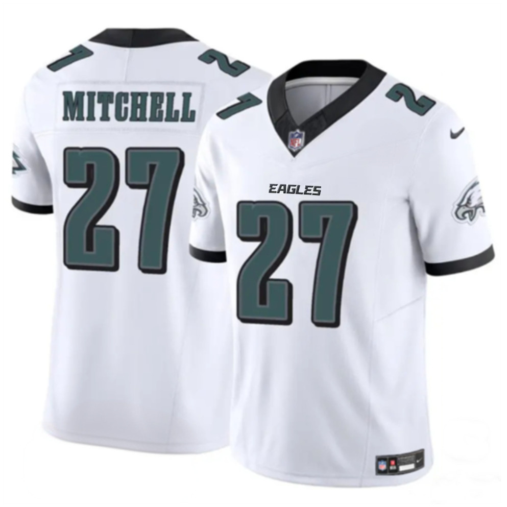 Men's White Philadelphia Eagles #27 Quinyon Mitchell 2024 New F.U.S.E. Vapor Untouchable Limited Stitched Football Jersey