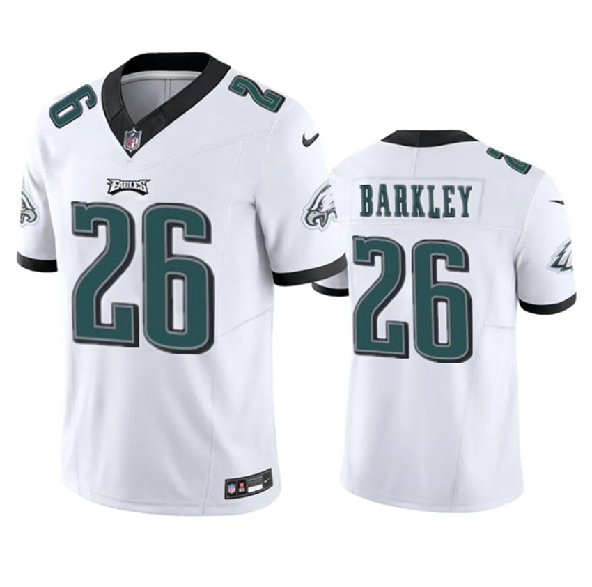Men's White Philadelphia Eagles #26 Saquon Barkley 2023 F.U.S.E. Vapor Untouchable Limited Stitched Football Jersey
