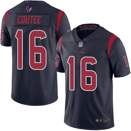 Nike Texans #16 Keke Coutee Navy Blue Men's Stitched NFL Limited Rush Jersey