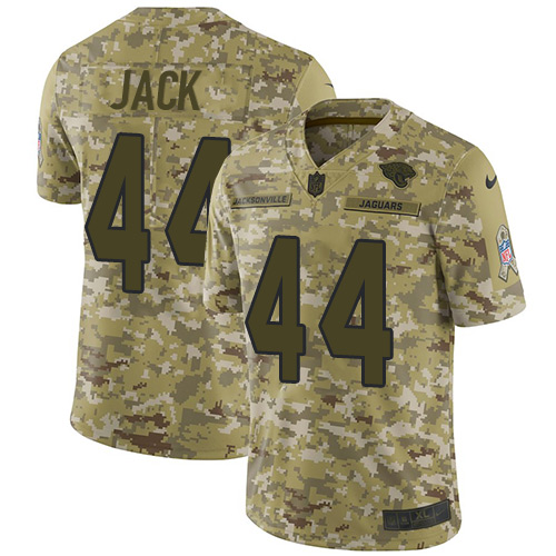 Nike Jaguars #44 Myles Jack Camo Men's Stitched NFL Limited 2018 Salute To Service Jersey