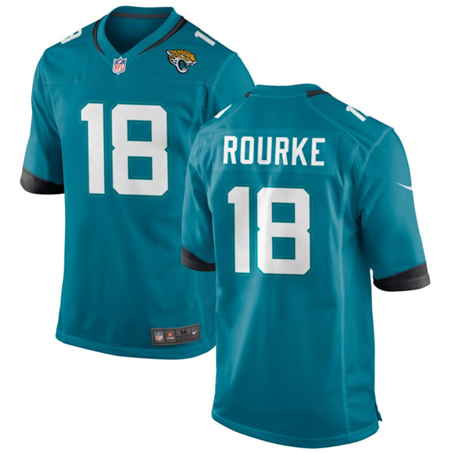Men's Teal Jacksonville Jaguars #18 Nathan Rourke Stitched Game Jersey