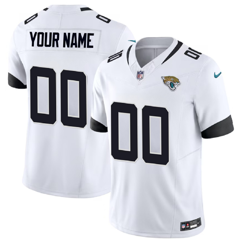 Men's White Jacksonville Jaguars Active Player Custom 2023 F.U.S.E Alternate Vapor Untouchable Limited Stitched Football Jersey