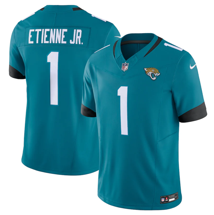 Men's Teal Jacksonville Jaguars #1 Travis Etienne Jr. F.U.S.E Vapor Untouchable Limited Stitched Jersey