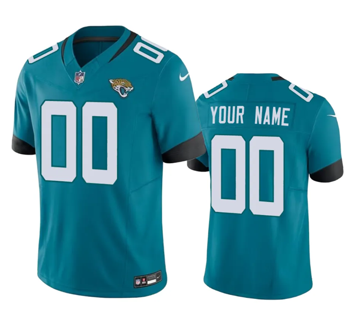 Men's Teal Jacksonville Jaguars Active Player Custom 2023 F.U.S.E Vapor Untouchable Limited Stitched Jersey