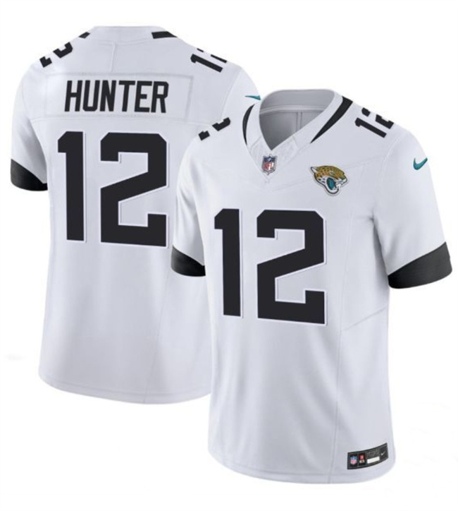 Men's White Jacksonville Jaguars #12 Travis Hunter 2025 Draft F.U.S.E. Vapor Limited Stitched Football Jersey