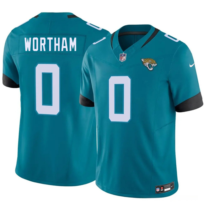 Men's Teal Jacksonville Jaguars #0 Michael Wortham 2026 Draft F.U.S.E. Vapor Untouchable Limited Stitched Jersey