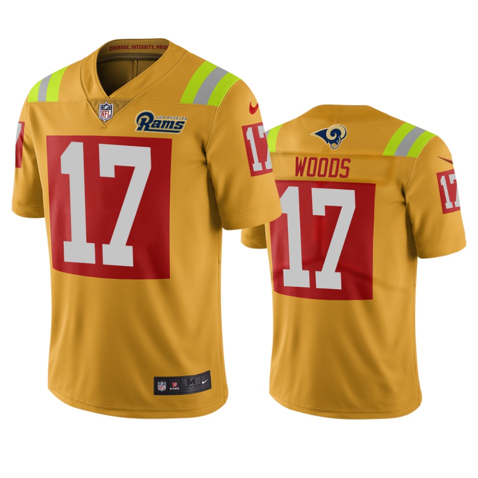 Los Angeles Rams #17 Robert Woods Gold Vapor Limited City Edition NFL Jersey