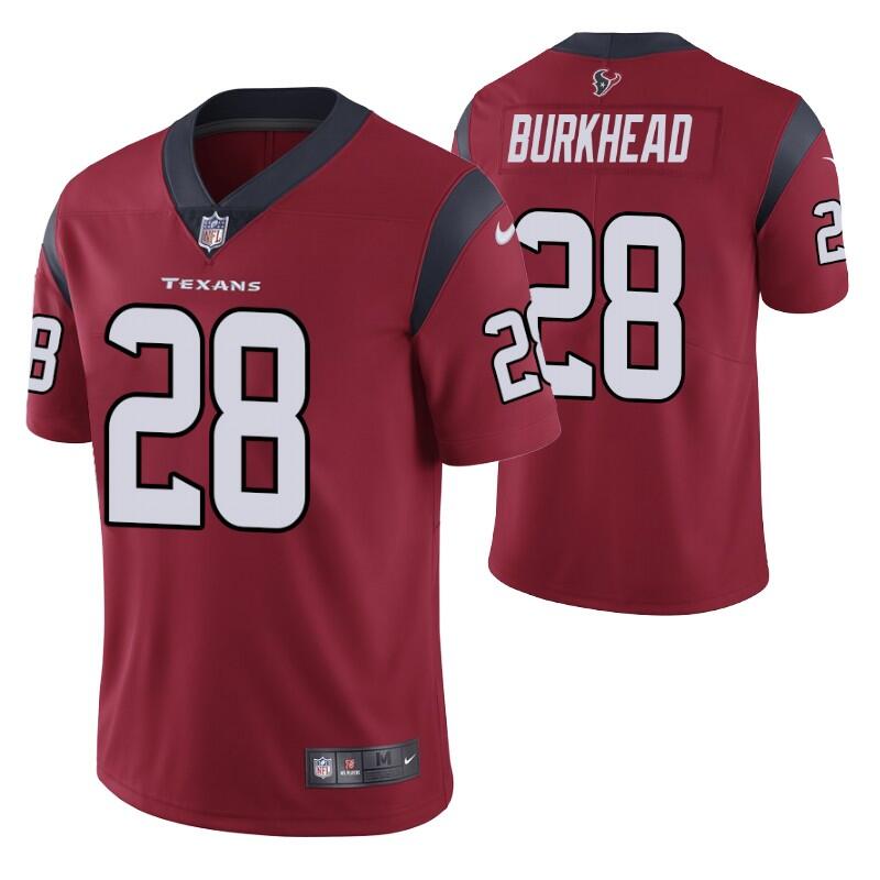 Men's Red Houston Texans #28 Rex Burkhead Vapor Untouchable Limited Stitched Jersey