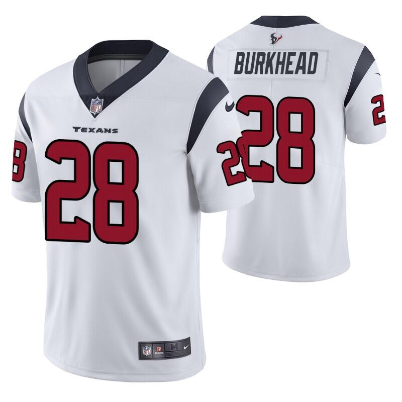 Men's White Houston Texans #28 Rex Burkhead Vapor Untouchable Limited Stitched Jersey