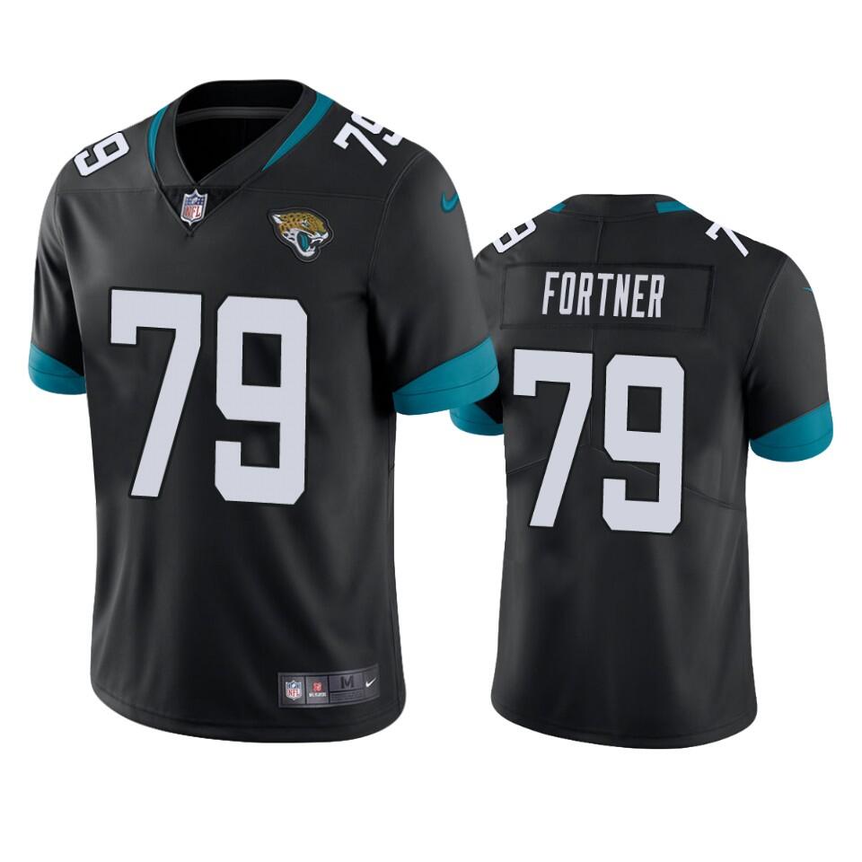 Men's Black Jacksonville Jaguars #79 Luke Fortner Vapor Untouchable Limited Stitched Jersey