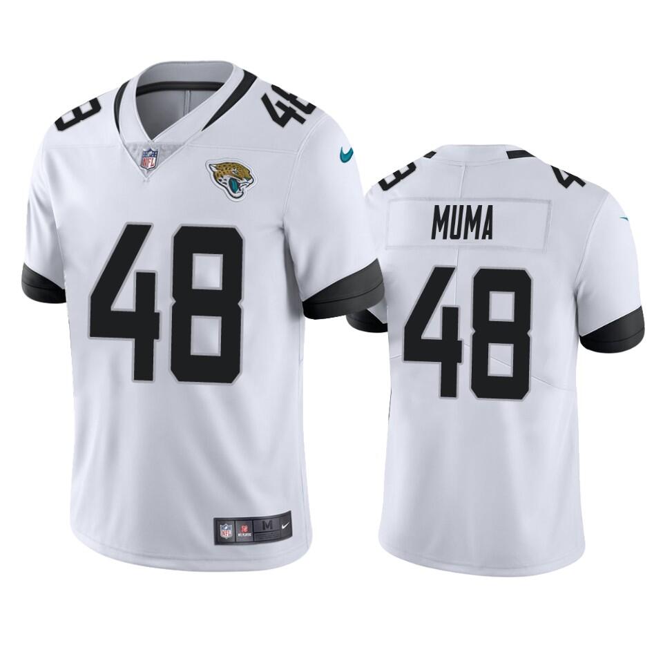 Men's White Jacksonville Jaguars #48 Chad Muma Vapor Untouchable Limited Stitched Jersey