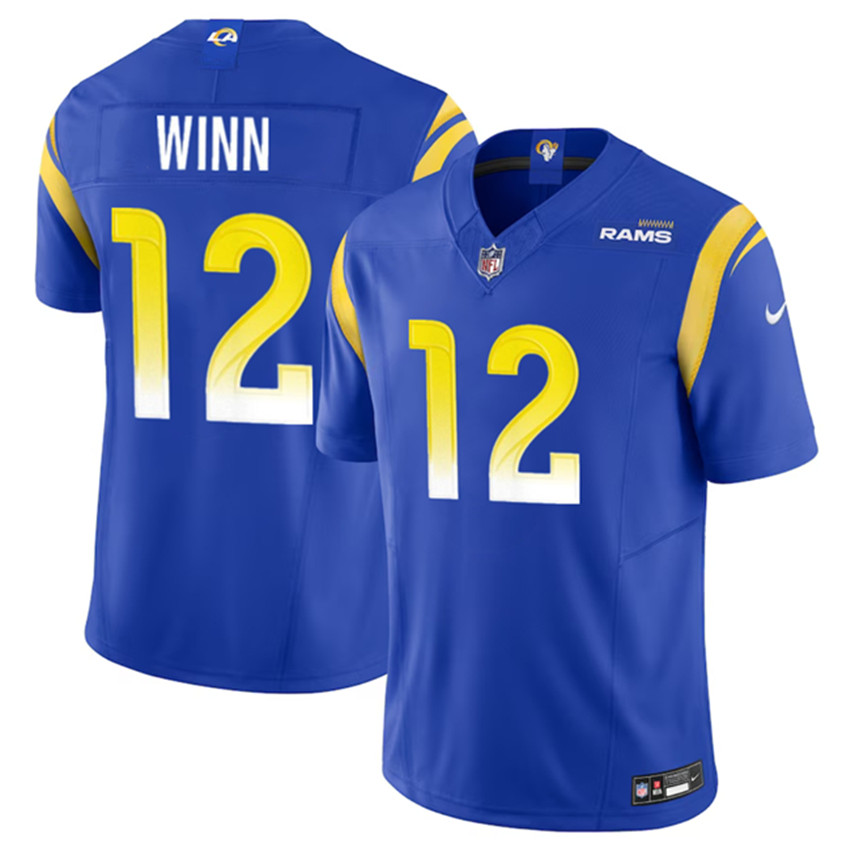 Men's Blue Los Angeles Rams #12 Dresser Winn 2023 F.U.S.E. Vapor Untouchable Stitched Football Jersey