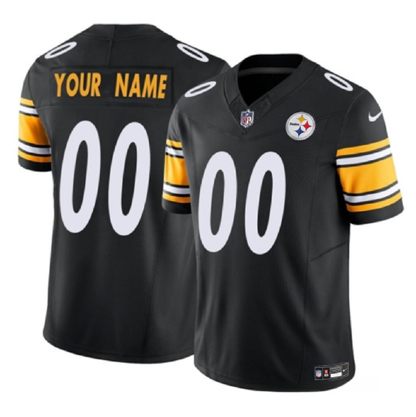 Men's Black Pittsburgh Steelers Active Player Custom 2023 F.U.S.E Alternate Vapor Untouchable Limited Football Jersey