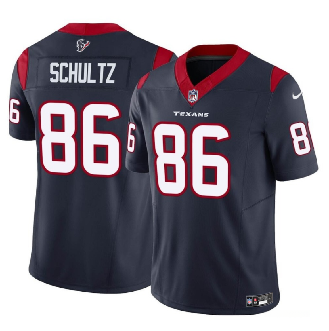 Men's Navy Houston Texans #86 Dalton Schultz 2023 F.U.S.E Vapor Untouchable Stitched Football Jersey