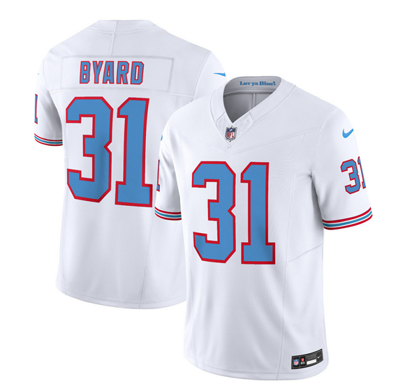 Men's White Tennessee Titans #31 Kevin Byard 2023 F.U.S.E. Vapor Limited Throwback Stitched Football Jersey
