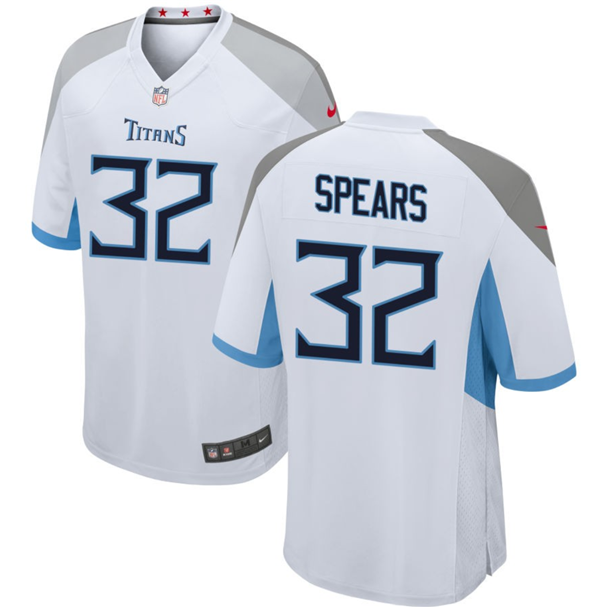Men's White Tennessee Titans #32 Tyjae Spears Stitched Game Football Jersey