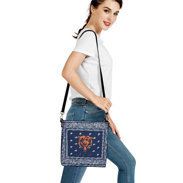 Chicago Bears PU Leather Bucket Handbag 001
