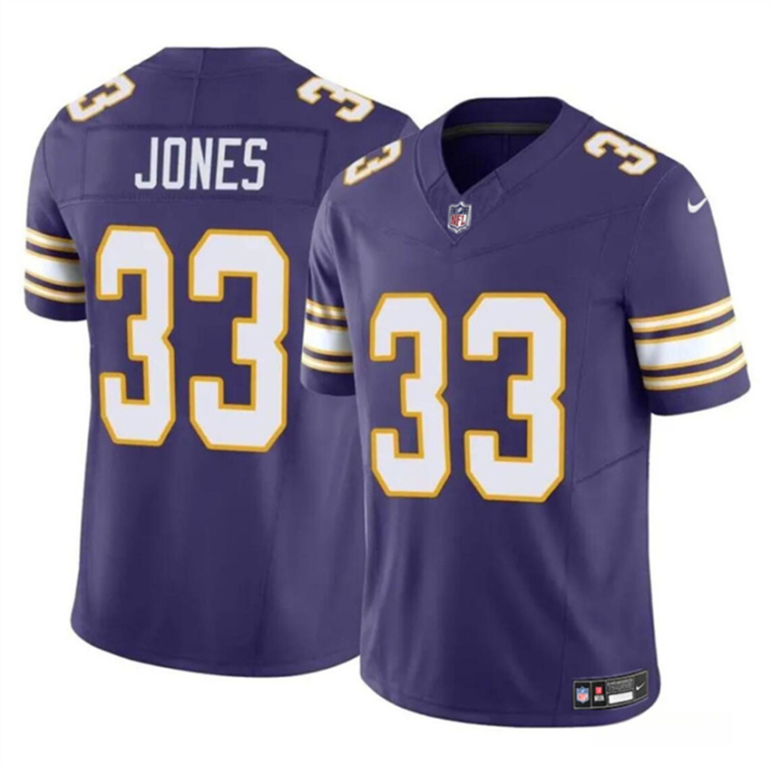 Men's Purple Minnesota Vikings #33 Aaron Jones F.U.S.E. Vapor Untouchable Throwback Limited Stitched Jersey