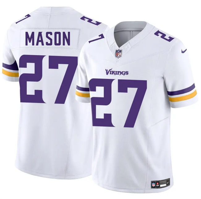 Men's White Minnesota Vikings #27 Jordan Mason 2025 F.U.S.E. Vapor Untouchable Limited Stitched Jersey