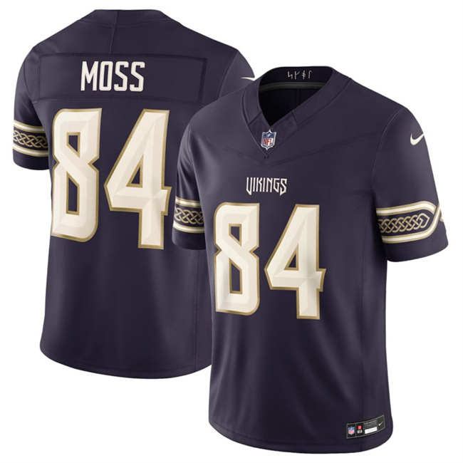 Men's Deep Purple Minnesota Vikings #84 Randy Moss 2026 F.U.S.E. Rivalries Collection Limited Stitched Football Jersey