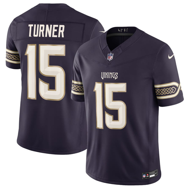 Men's Deep Purple Minnesota Vikings #15 Joshua Dobbs 2026 F.U.S.E. Rivalries Collection Limited Stitched Football Jersey