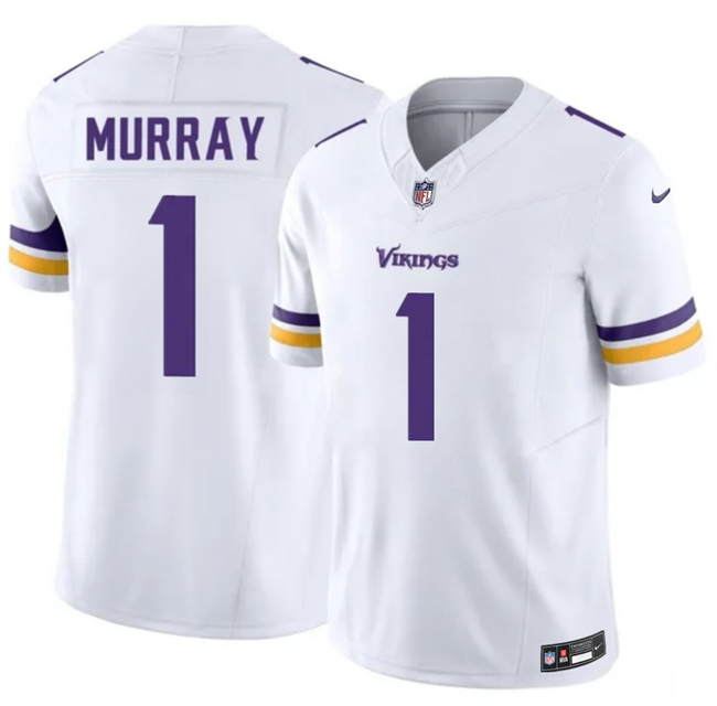 Men's White Minnesota Vikings #1 Kyler Murray 2026 F.U.S.E. Vapor Untouchable Limited Stitched Jersey
