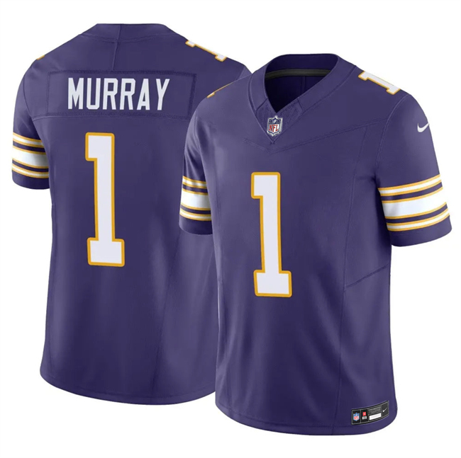 Men's Purple Minnesota Vikings #1 Kyler Murray 2026 F.U.S.E. Throwback Limited Stitched Jersey