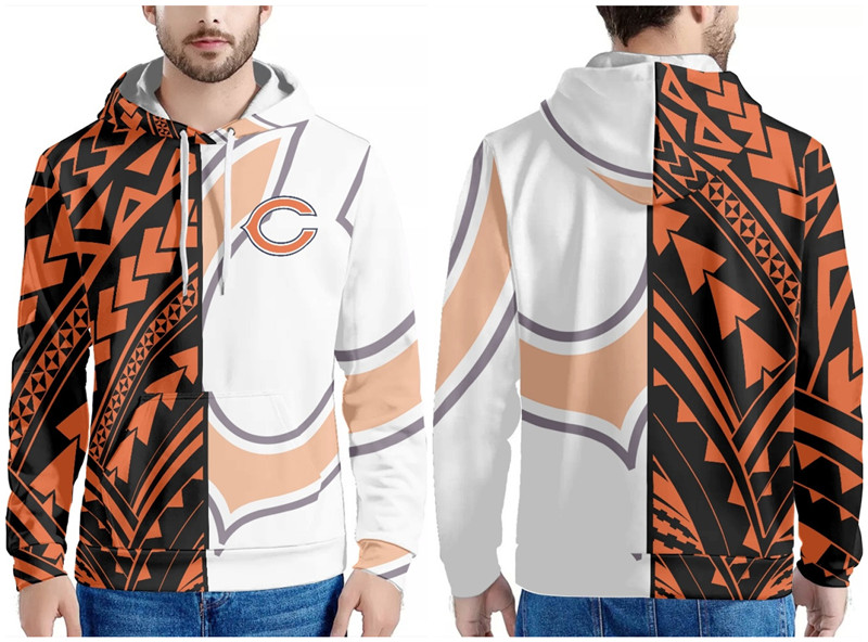 Men's Black/Orange/White Chicago Bears Pullover Hoodie