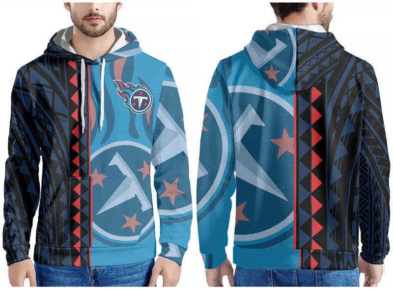 Men's Blue/Black/Red Tennessee Titans Pullover Hoodie