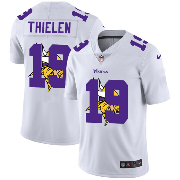 Men's Minnesota Vikings White #19 Adam Thielen Stitched Jersey