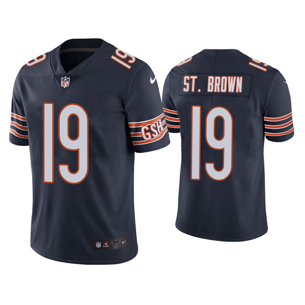 Men's Navy Chicago Bears #19 Equanimeous St. Brown Vapor Untouchable Limited Stitched Jersey
