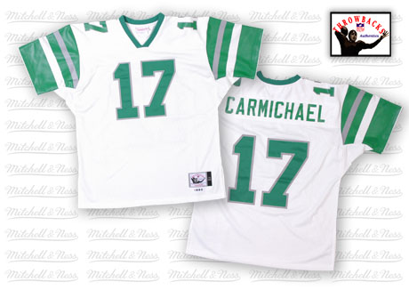 Men's White Philadelphia Eagles Mitchell And Ness #17 Harold Carmichael Stitched Throwback Jersey