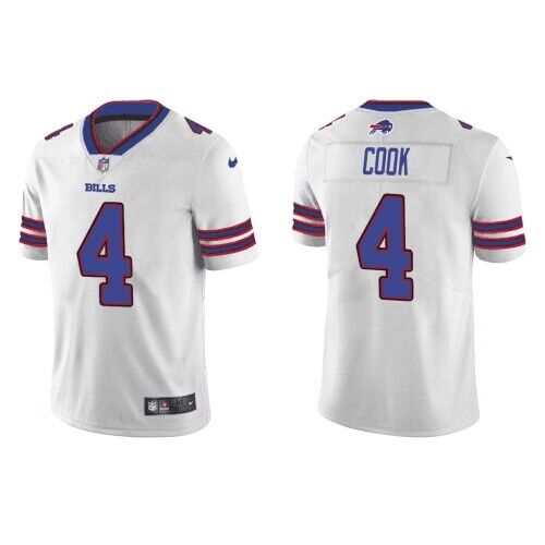 Men's White Buffalo Bills #4 James Cook Vapor Untouchable Limited Stitched Jersey