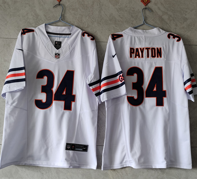 Men's White Chicago Bears #34 Walter Payton 2023 F.U.S.E. Vapor Untouchable Limited Stitched Football Jersey