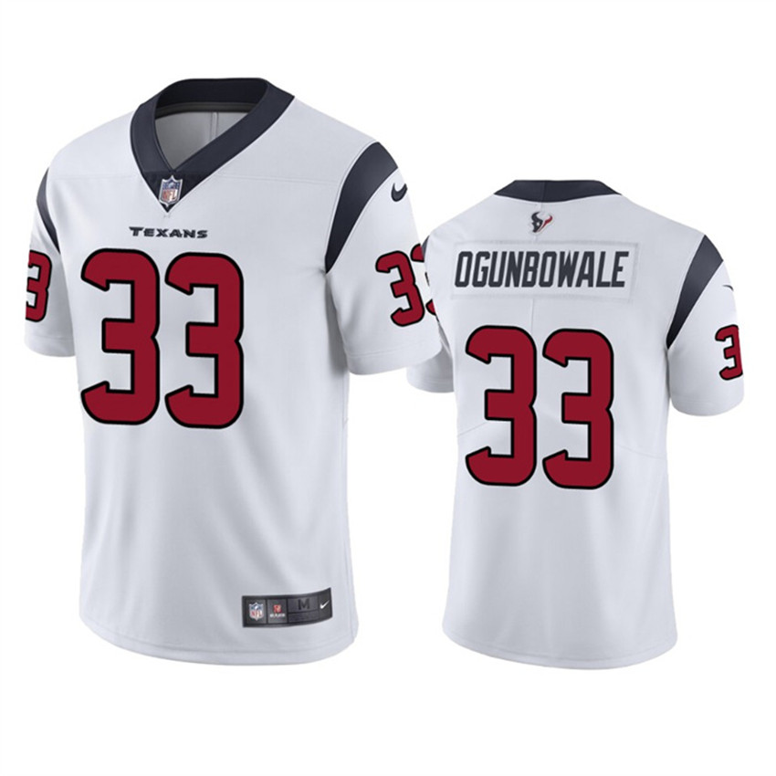 Men's White Houston Texans #33 Dare Ogunbowale Vapor Untouchable Limited Stitched Jersey