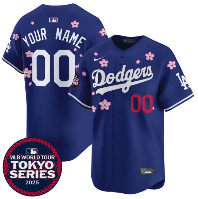 Men's Royal Los Angeles Dodgers Active Player Custom 2025 Tokyo Series Limited Stitched Baseball Jersey