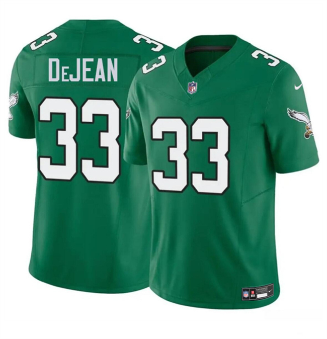 Men's Green Philadelphia Eagles #33 Cooper DeJean 2024 Draft F.U.S.E Vapor Untouchable Throwback Limited Stitched Football Jersey