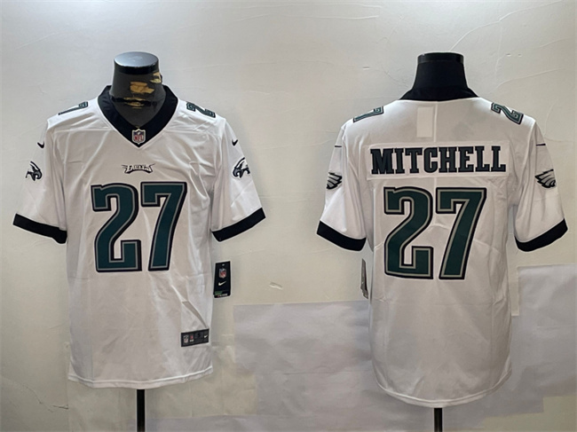 Men's White Philadelphia Eagles #27 Quinyon Mitchell Vapor Untouchable Limited Stitched Football Jersey