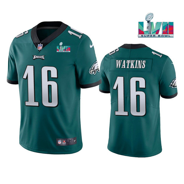Men's Green Philadelphia Eagles #16 Quez Watkins Super Bowl LVII Vapor Untouchable Limited Stitched Jersey