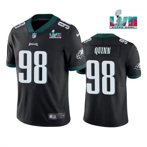 Men's Black Philadelphia Eagles #98 Robert Quinn Super Bowl LVII Vapor Untouchable Limited Stitched Jersey