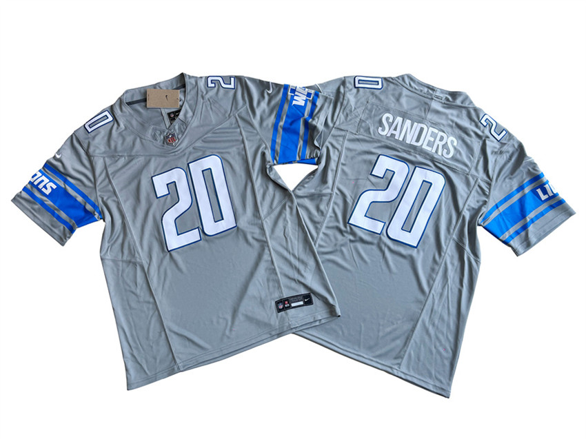 Men's Grey Detroit Lions #20 Barry Sanders 2023 F.U.S.E. Vapor Untouchable Limited