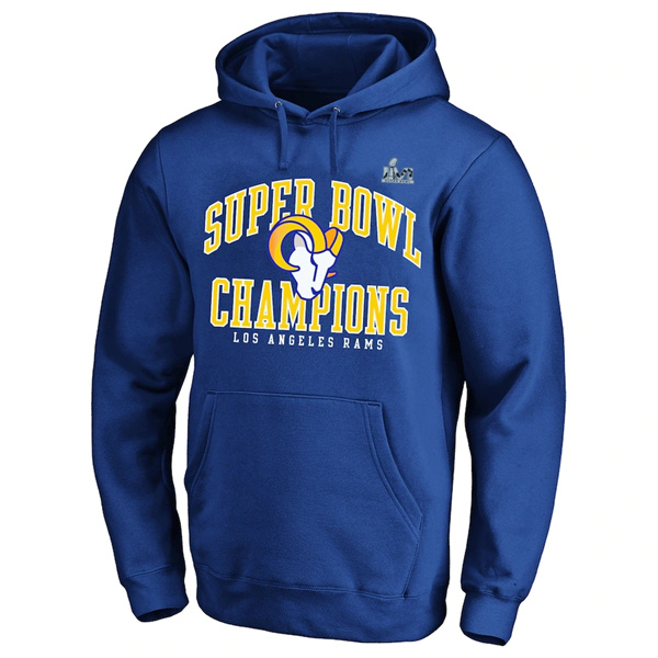 Men's Royal Los Angeles Rams 2022 Super Bowl LVI Champions Pullover Hoodie
