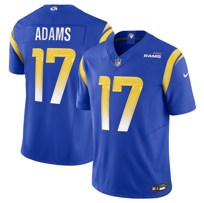 Men's Blue Los Angeles Rams #17 Davante Adams 2024 F.U.S.E. Vapor Untouchable Stitched Football Jersey