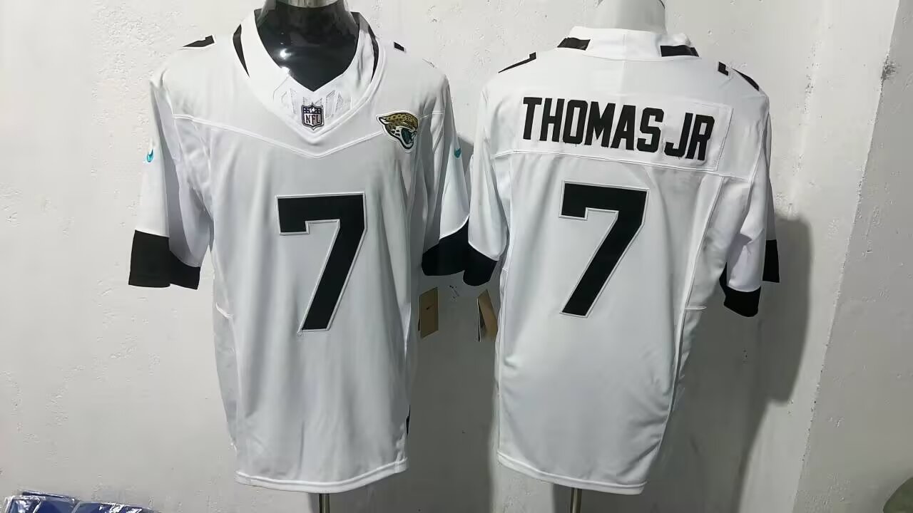 Men's White Jacksonville Jaguars #7 Brian Thomas Jr 2025 F.U.S.E. Vapor Limited Stitched Football Jersey