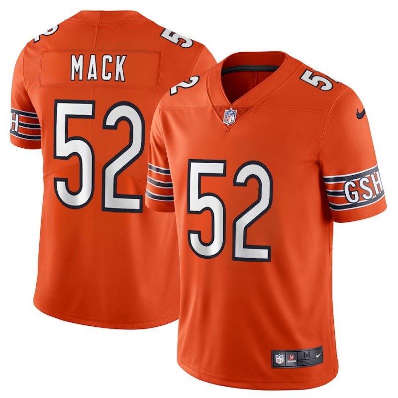 Men's Chicago Bears #52 Khalil Mack Orange Vapor Untouchable Limited Stitched Jersey